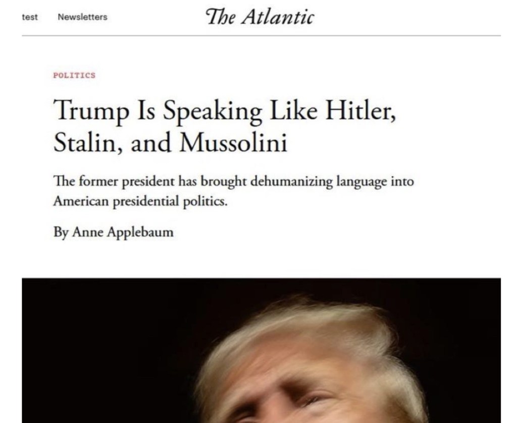 Atlantic article comparing Trump to 'Hitler, Stalin' draws online criticism from journalists and pundits